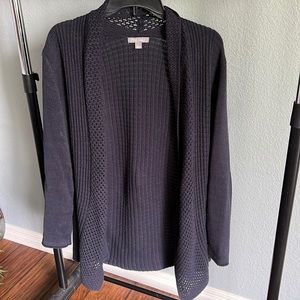 Roz & Ali Navy Blue Knit Cardigan